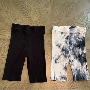 2 pairs of H&M biker shorts